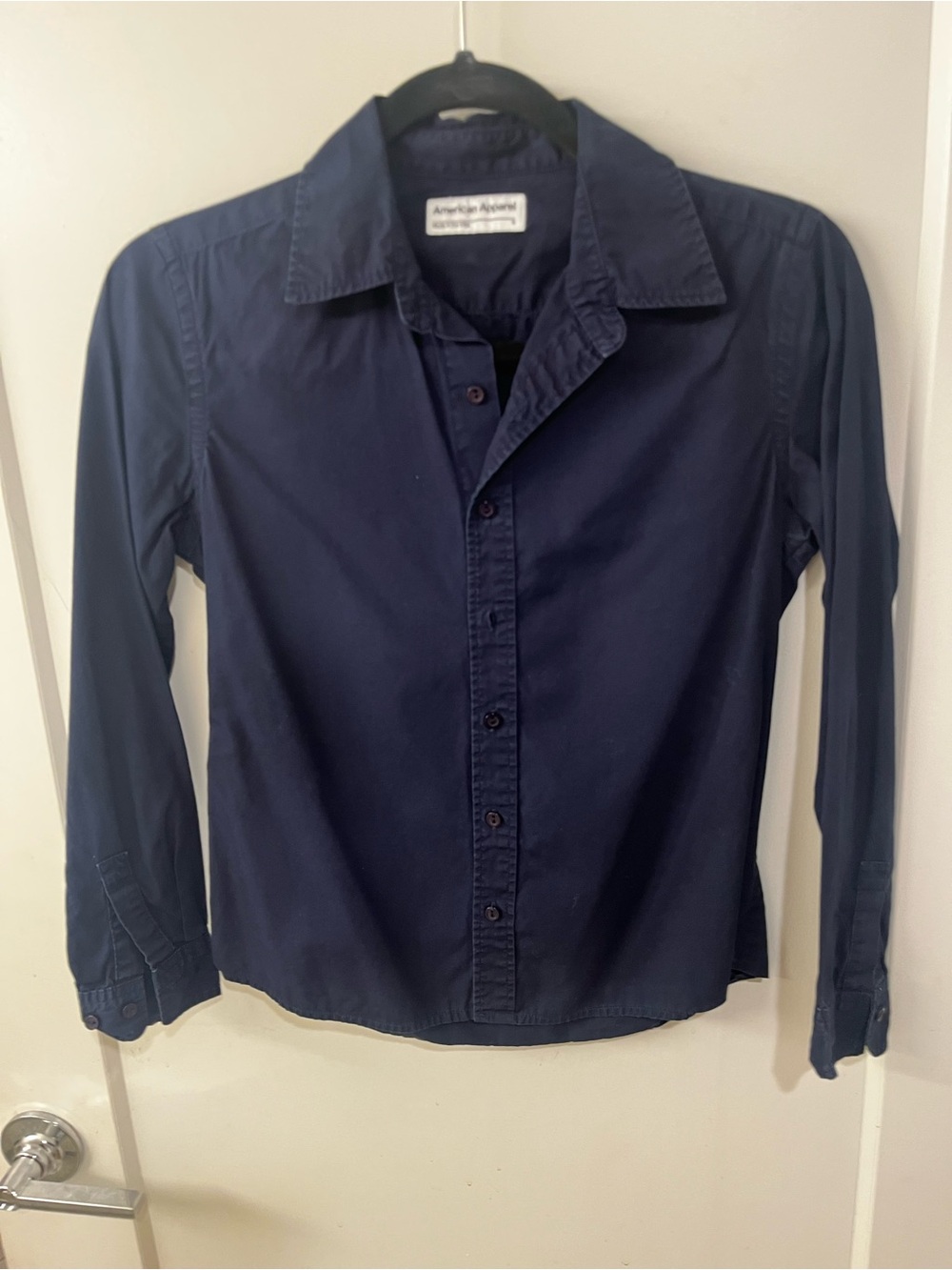 American Apparel Navy Button-Down Women's Shirt